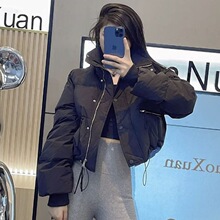 韩版高品质棉外套女2025冬季新款小个子宽松百搭保暖短款面包服潮