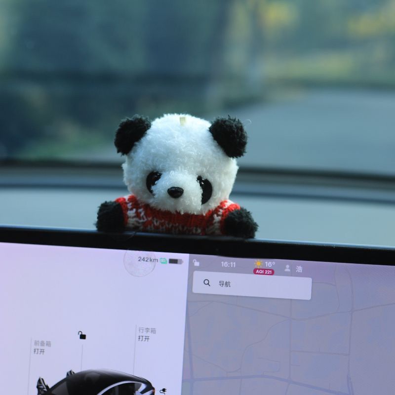 Ping An Joy Panda Pantalla de control central de automóviles Decoración de automóviles Decoración de automóviles Pantalla de control central Muñeca