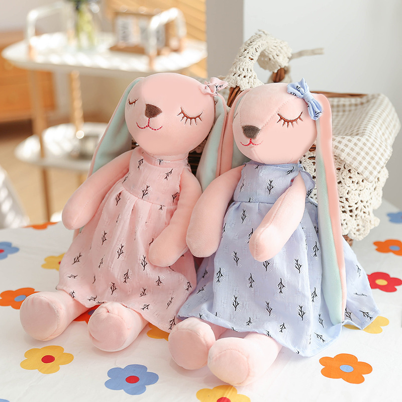 Cute Rabbit Plush Toy Long-Eared Rabbit Doll Soothing Stuffed Animal Children's Gift Girls' Pillow Cross-Border Cute Rabbit Plush Toy Long-Eared Rabbit Doll Soothing Stuffed Animal Children's Gift Girls' Pillow Cross-Border