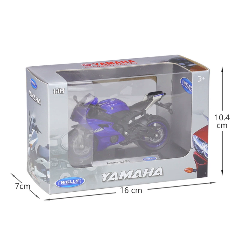 WELLY Willy 1:18 Yamaha 2020 YAMAHA YZF R6 имитационная модель из сплава, готовая