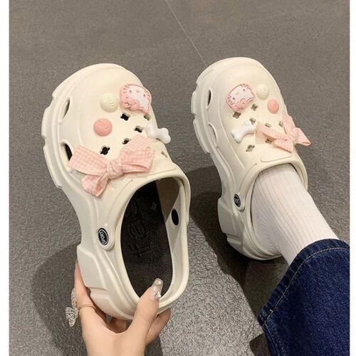 3.5cm hole shoes for women in summer wear new super thick sole fashion internet celebrity height-enhancing anti-slip anti-odor sandals