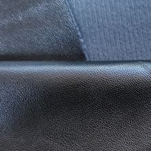 PU體育用品黑色羊皮紋人造革柔軟家居具座椅沙發機器用料皮革面料