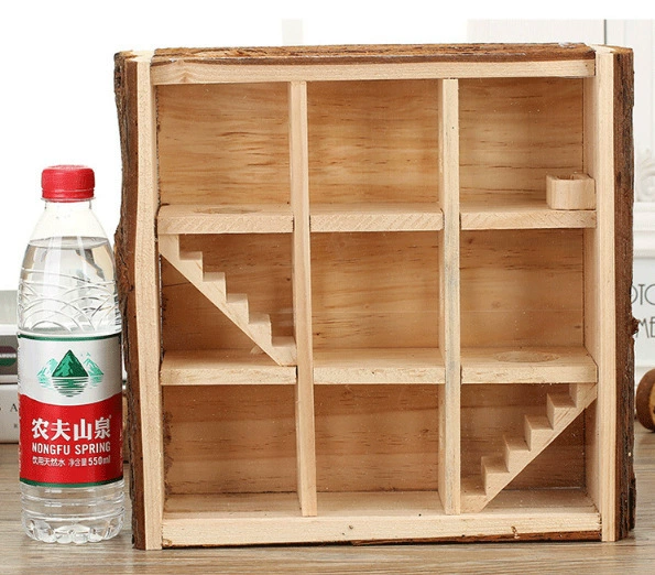 Деревянная кора хомяка лабиринт веселая игрушка маленькая клетка для домашних животных