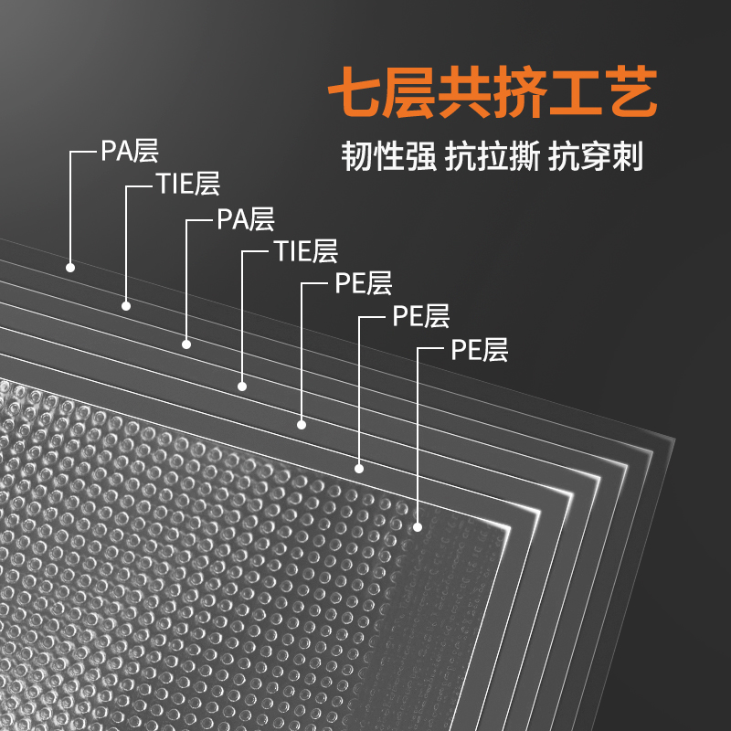 Vacuum nylon pack for home use sealed
