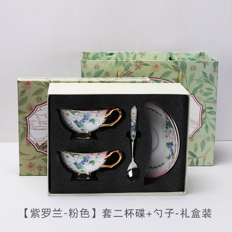 Taza de café de cerámica europea de hueso, taza de cerámica doméstica creativa, taza de alta calidad, caja de regalo de taza exquisita al por mayor