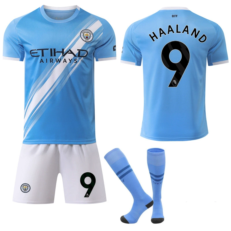№ 25269 Хааланд № 17 Де Брюйне новая футболка эксклюзивный набор домашней формы Манчестер Сити для футбола