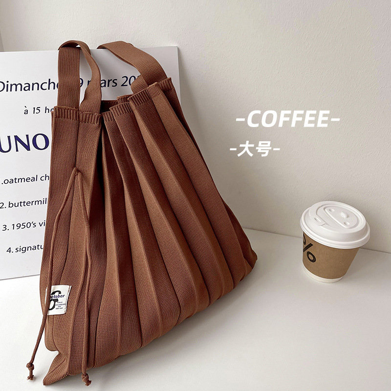 Corea del Sur Dongdaemun nicho bolso arco iris bolso plegable bolso de hombro de punto bolso de mano