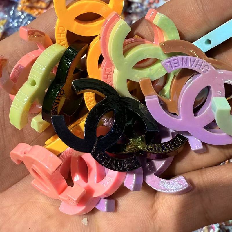 时尚小香风双C字母通孔串珠 diy手工串珠笔钥匙扣手机链饰品配件|undefined
