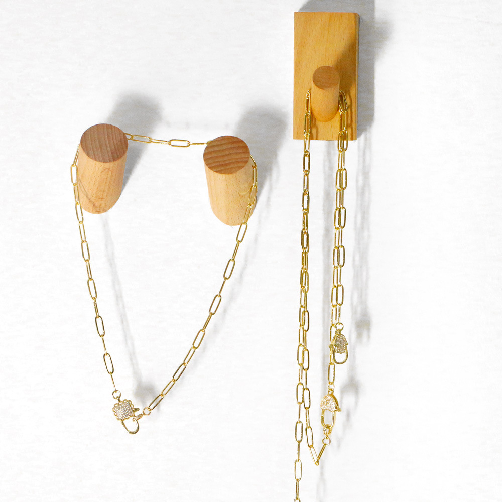 retro choker heart shaped lock thick chain copper clavicle chain wholesale