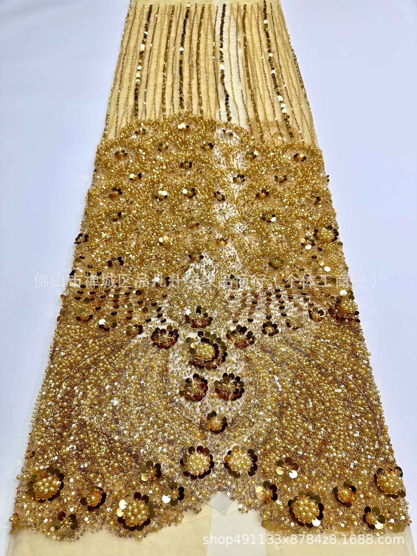 Fabricantes de bolsas transfronterizas tela de sequilla vestido de boda anfitrión de cena rendimiento bar mitzvah vestido de tela