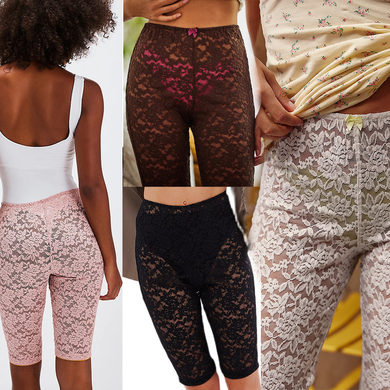 18007 Amazon European and American Style Women's Summer New Hot-Selling Sexy Suspender Lace See-Through Sports Shorts 18007 Amazon European and American Style Women's Summer New Hot-Selling Sexy Suspender Lace See-Through Sports Shorts