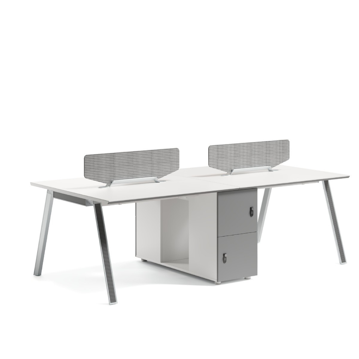 Combinación de escritorio y silla de oficina Personal simple y moderno 6 puestos de trabajo 4 puestos de oficina de personal de la empresa 4 puestos de oficina de personal