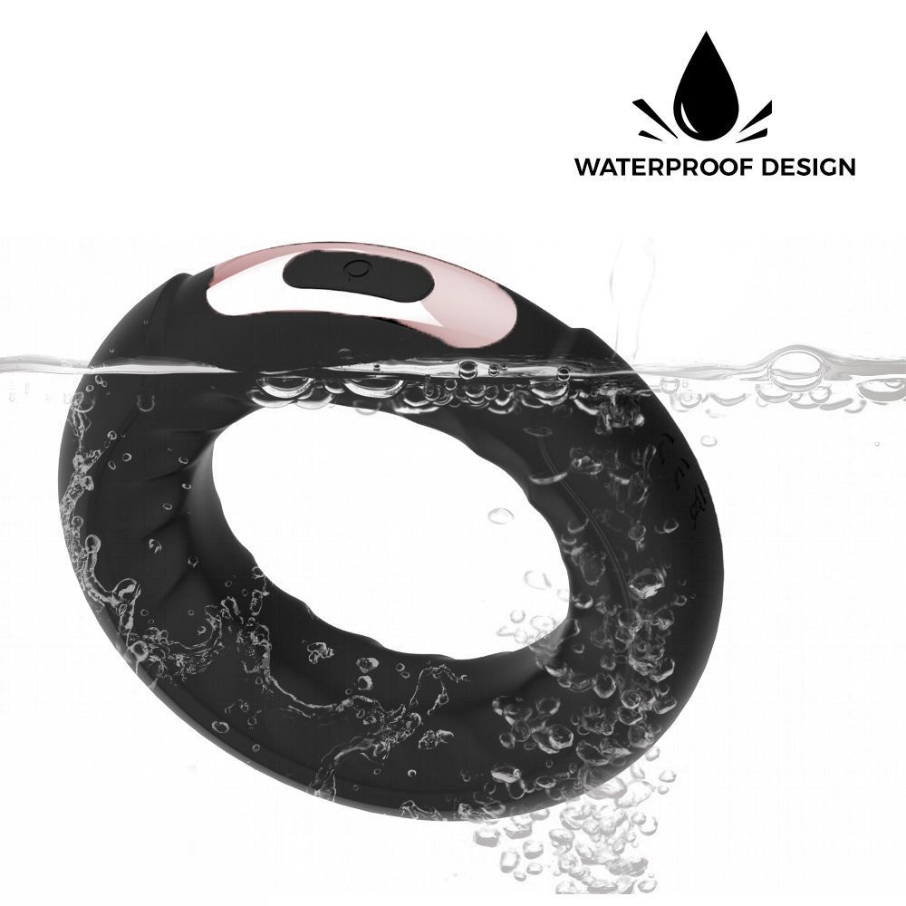 Rechargeable Remote-Control Vibrating Ring with 10 Frequencies, Silicone Cock Ring and Prostate Massager — detail image 8