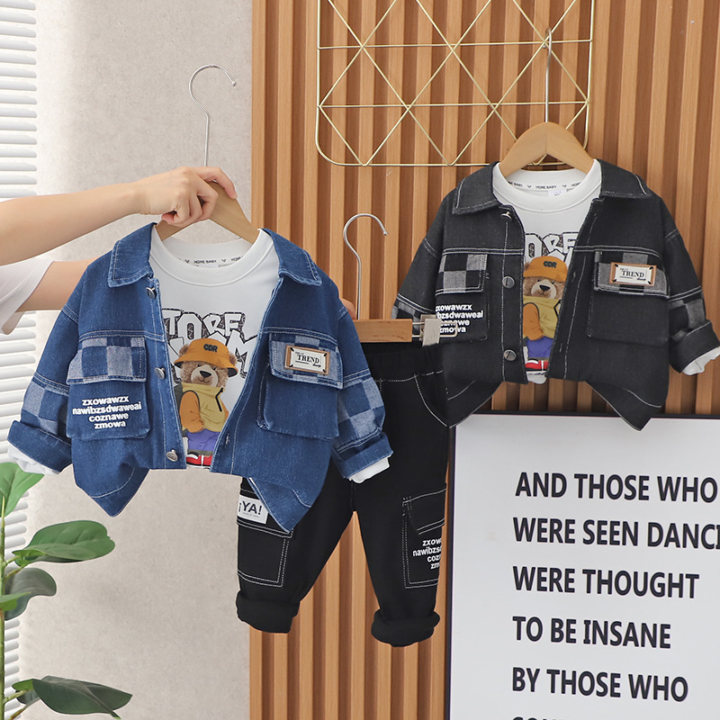 Children's denim men's set for boys