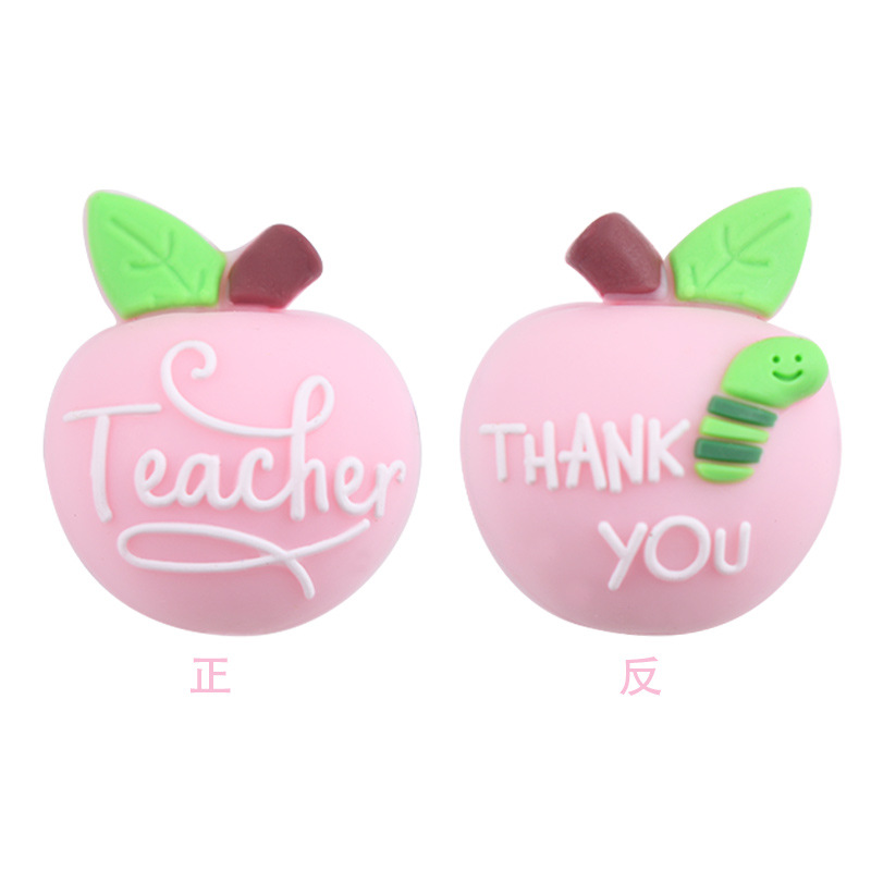 Productos creativos para bebés DIY dibujos animados de doble cara manzana joyas de silicona pezón de bebé anti-caída cadena accesorios de goma de diente