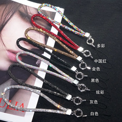 外貿新品水鑽掛繩手腕繩手機掛繩短款奢華鑲鑽短鏈子證件鑰匙