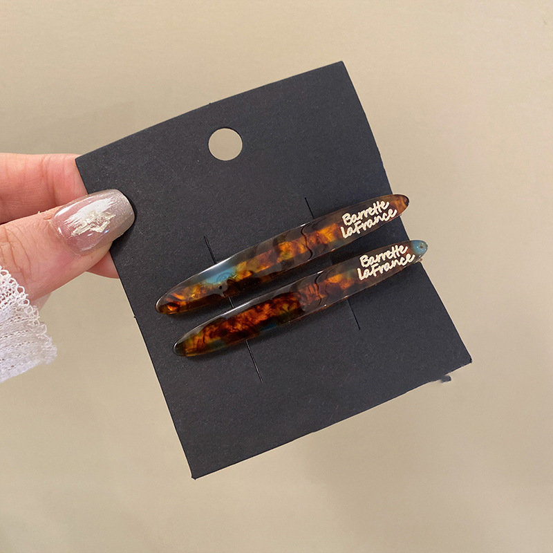 Horquilla florecilla simple primavera y verano nuevo estilo retro moda todo fósforo clip lateral de una palabra sentido de alta calidad temperamento exquisito accesorios para el cabello