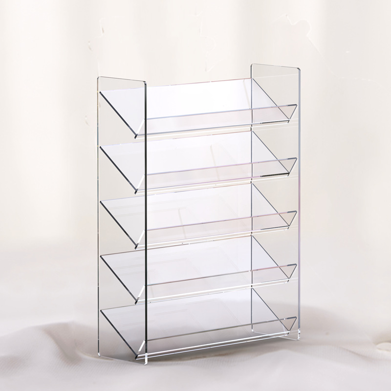 Eyeshadow palette storage box, cushion compact display, plastic organizer for desktop, stamp, lipstick, and makeup cosmetics storage rack