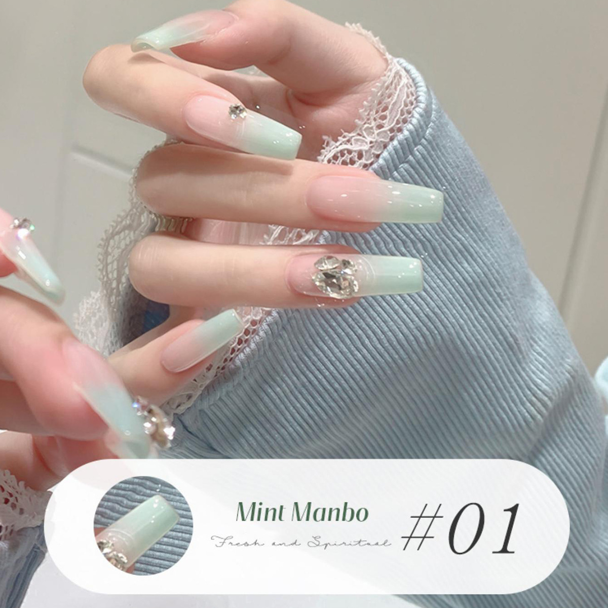 Mint Mambo Gel de esmalte de uñas Verano Nuevo pegamento de esmalte de uñas a través del hielo Nuevo salón de uñas de larga duración para mujeres populares