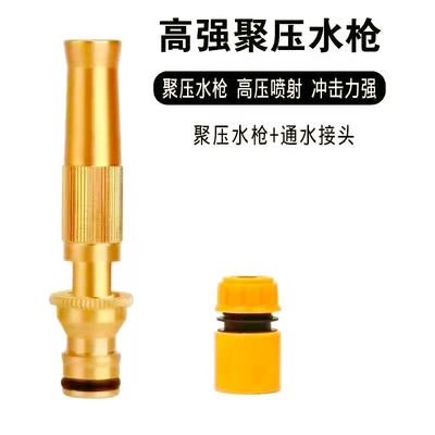Gun Watering Flowers and Vegetables Shower | High pressure car wash water gun - metal-brass-water-gun-brass-water-gun-1-quick-connector