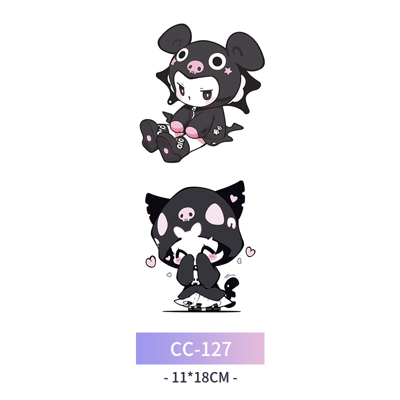 Transfronterizo en stock al por mayor de halloween colorido mariposa tatuaje pegatinas simulación sangrienta cicatriz pegatinas divertidas pegatinas impermeables