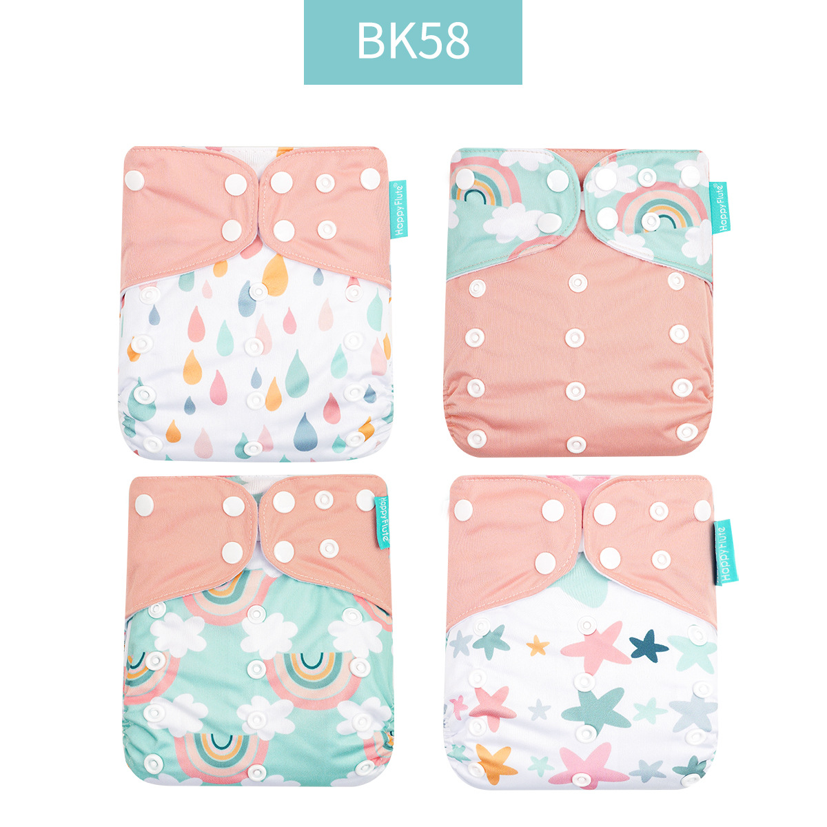Pañales de entrenamiento para ir al baño para bebés, paquete de cuatro pañales lavables para niños