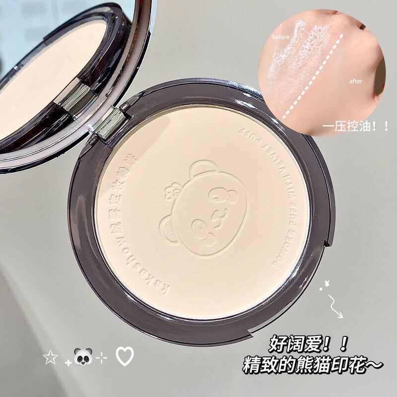 kakashow ベルベットミストセッティングパウダーパウダー、鮮やかな色、長持ちするオイルコントロールコンシーラー、防水性と耐汗性、メイクを落としにくいパウダーパウダー|undefined
