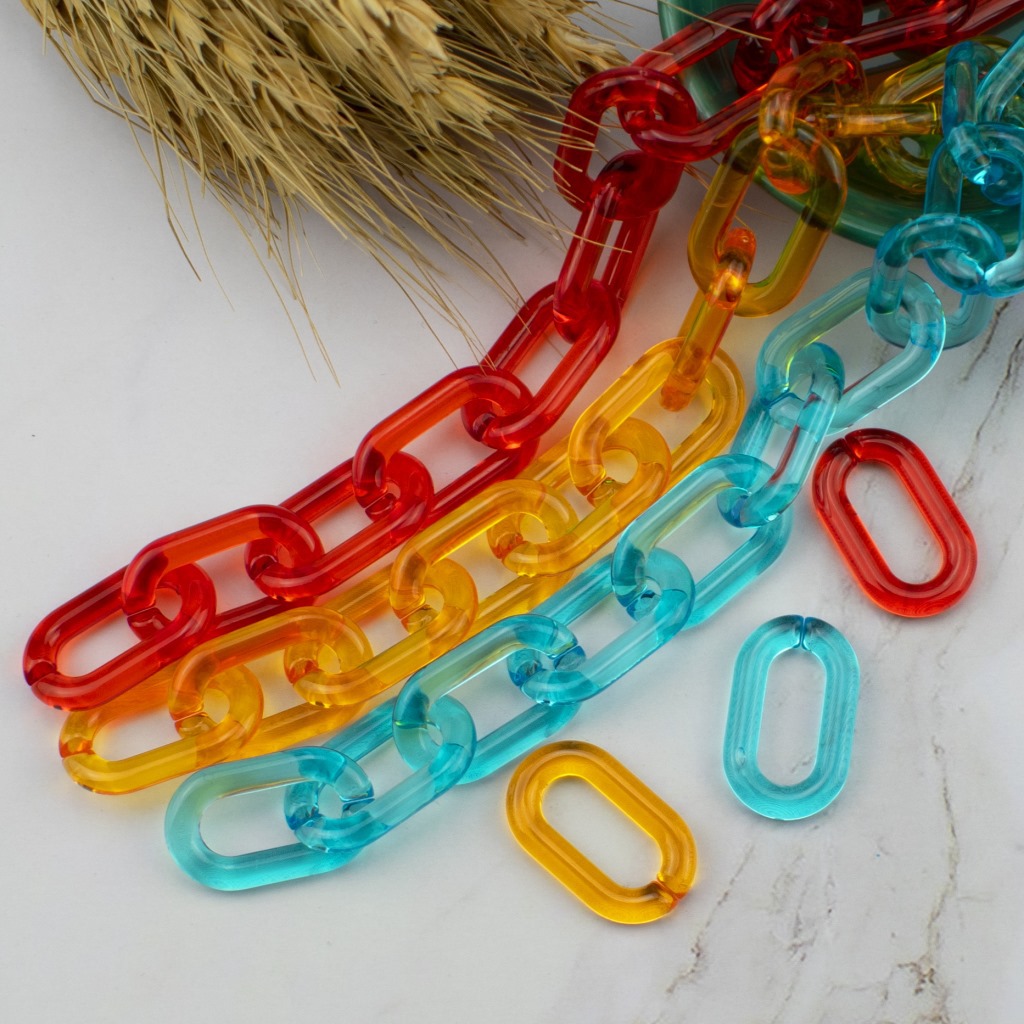 Jewelry Luggage and luggage parts Acrylic Plastic Highlight transparent colour 16*27 chain chain Buckle Opening laps