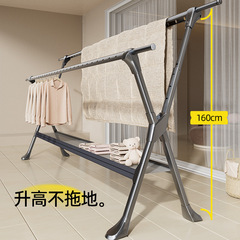 Biren 折りたたみ式物干しラック 床置きバルコニー 家庭用物干しロッド 屋内外用キルト乾燥ラック 厚みのある物干しラック