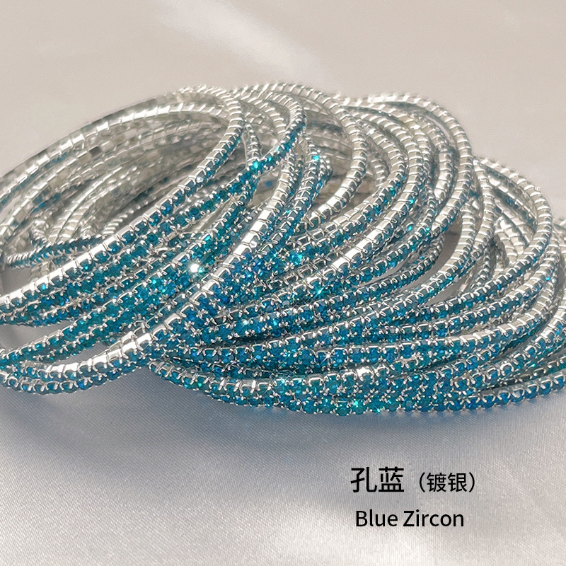 13 홀 블루 실버 도금