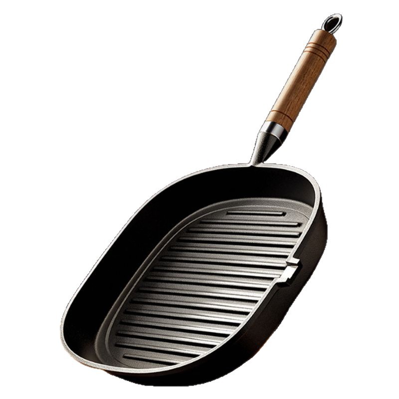 Fritor de filete de hierro fundido sin recubrimiento pan casero pan de filete de hierro de hierro de hierro fundido pan especial de filete de hierro de hierro fundido pan electromagnético universal de gas