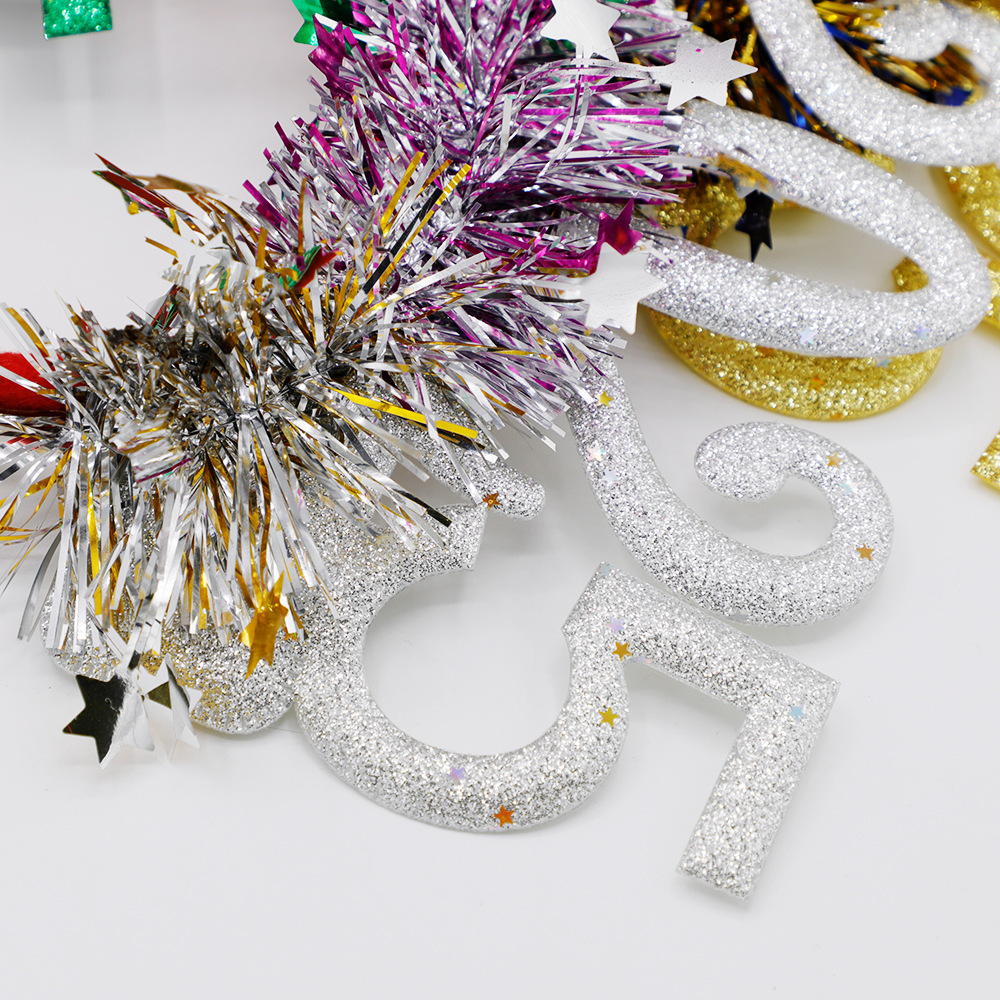 2025 Happy New Year Eve Hairbands Glitter Headband 2025 Holiday Headpiece for Christmas Party Supplies Decorations_voghion.com