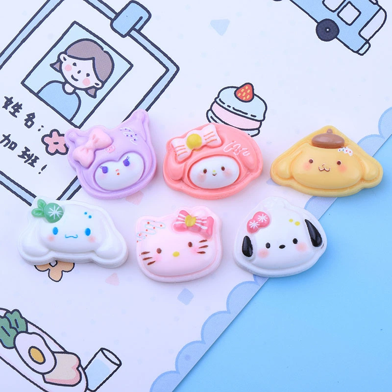 Sanrio, мультяшная еда для игры, компактная заколка для волос, магнит на холодильник, аксессуар с дополнительными элементами, новая коллекция, ручная работа