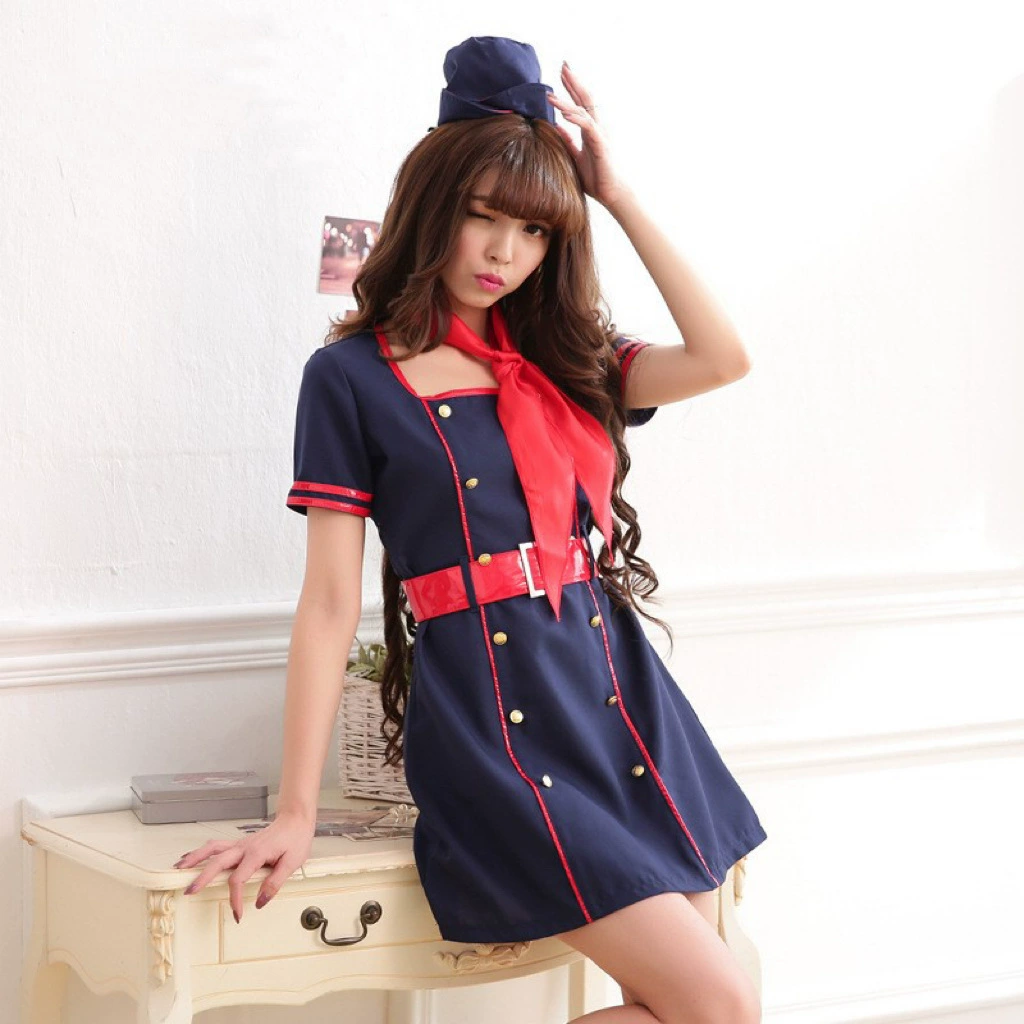 Сексуальная форма стюардессы COS сценическое представление ночной клуб бар Производительность Одежда ролевые игры профессиональный костюм юбка