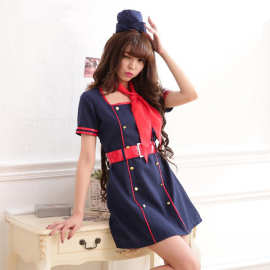 性感空姐制服cos舞台演出夜店夜场酒吧表演服角色扮演职业套装裙