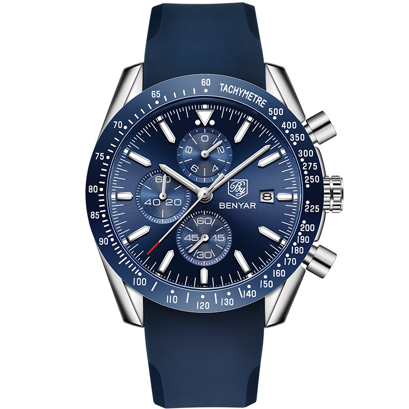 BENYAR Binya 5140 reloj de cuarzo popular de los hombres sincronización impermeable deportes moda de moda reloj de silicona reloj de los hombres