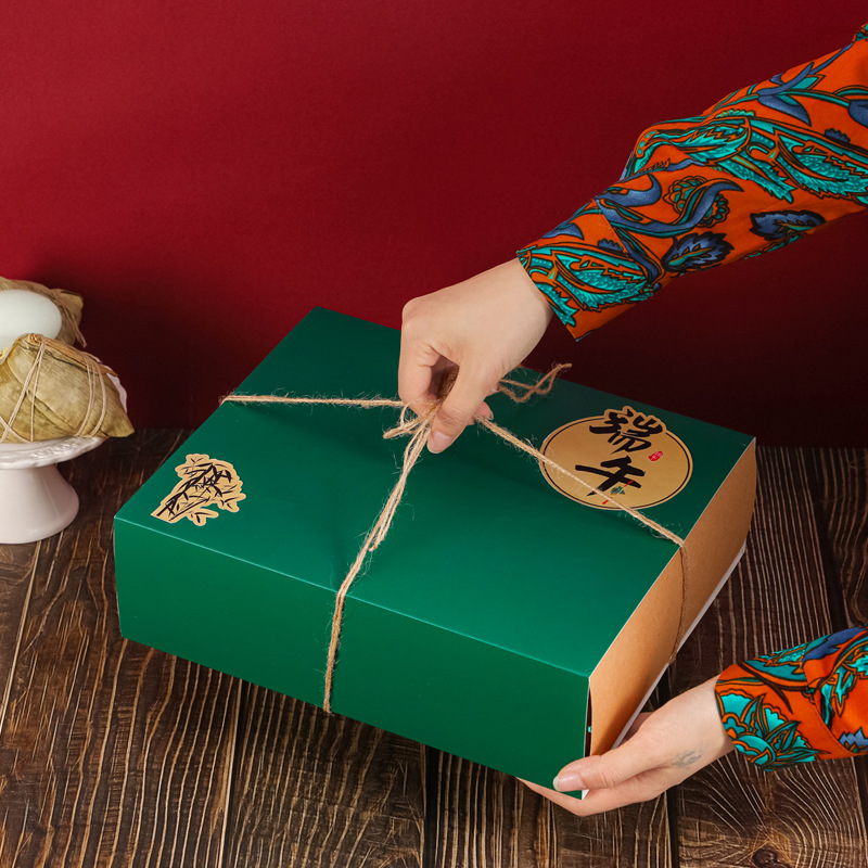 创意粽子礼盒手提粽子包装盒中国风送礼粽子礼物外包装礼品盒定做|ru