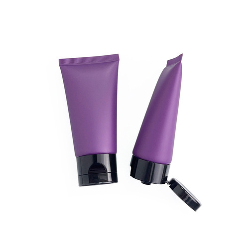 50ml/g Purple Sugar Scrub Cosmetic Soft Tube Gel Lotion Hand Cream Sunscreen Flip Top Refill Empty Bottle