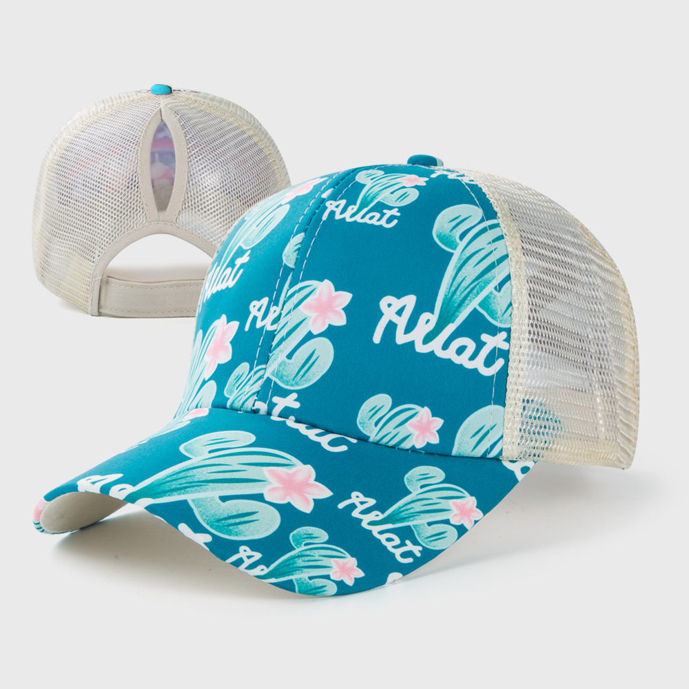 Unisex Fashion Printing Color Block Flower Baseball Cap display picture 6