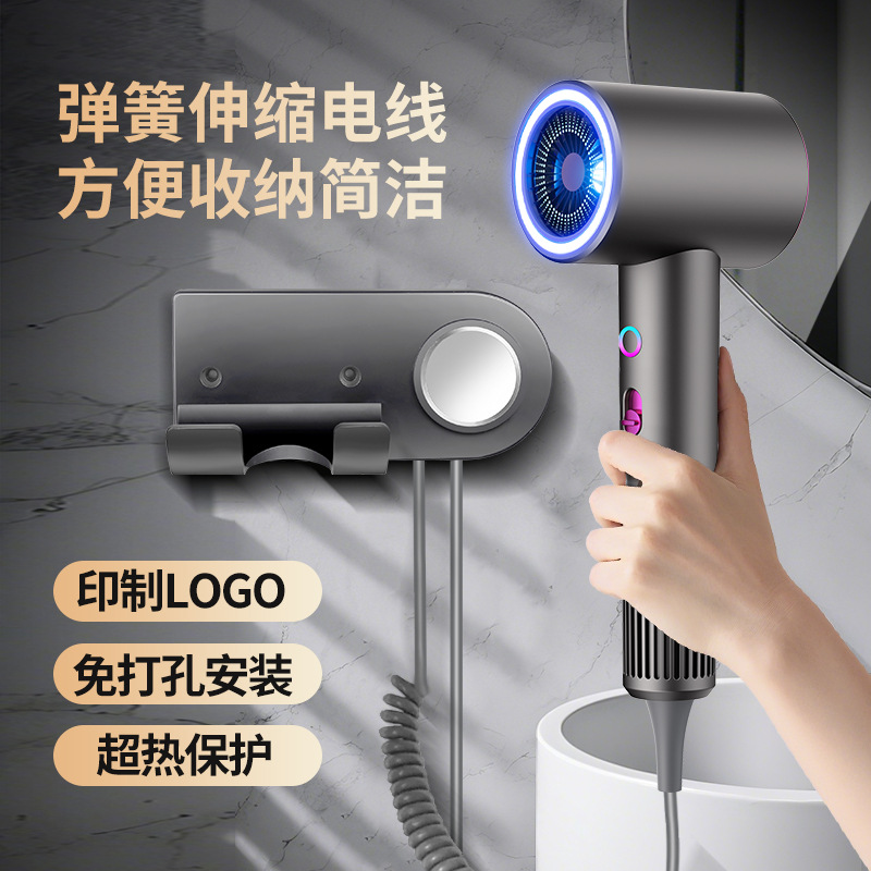 宾馆专用壁挂吹风机带置物支架负离子大风力恒温护发挂墙吹风机器