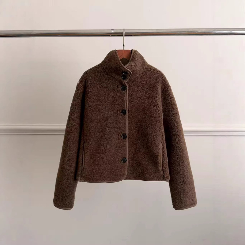 C*S 2026 New Women's Casual Warm Teddy Velvet Stand-Collar Jacket C*S 2026 New Women's Casual Warm Teddy Velvet Stand-Collar Jacket
