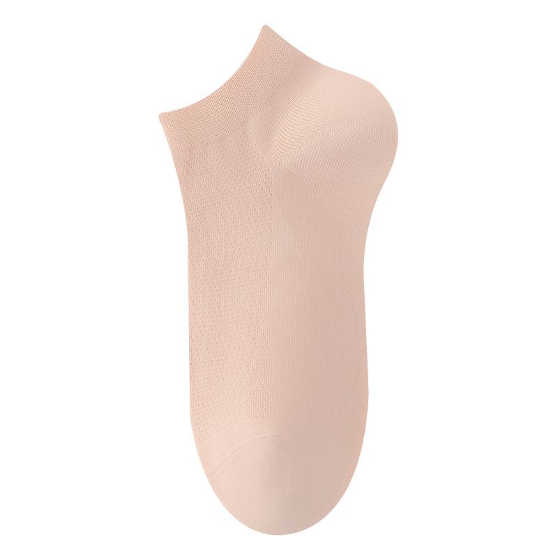 女性用靴下 夏用 薄手 綿100% メッシュ 通気性 無地 2025年新作 人気商品 卸売 湖北省諸曁市 源泉工場