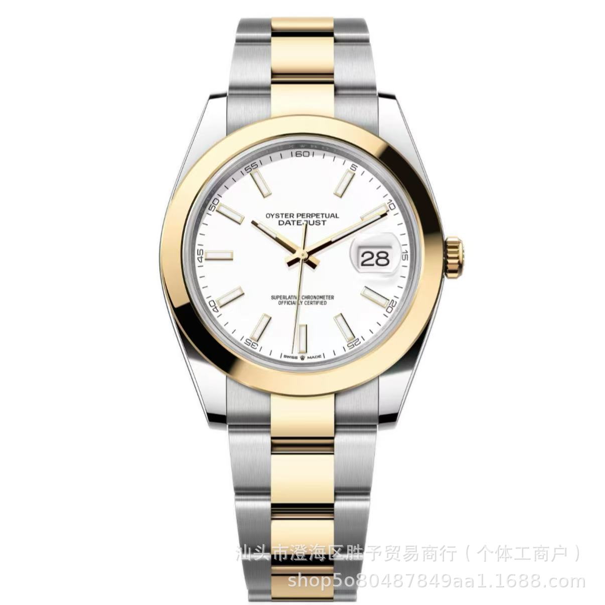 Fábrica C reloj de pulsera tipo diario de apertura de reloj de pulsera hombre correa de acero cara romana impermeable reloj mecánico automático completo