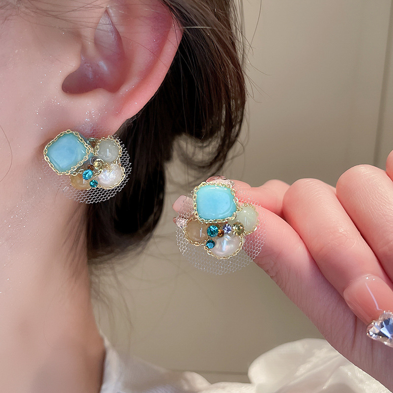 Heart Shape Pattern 1 Pair Simple Style Heart Shape Enamel Alloy Drop Earrings