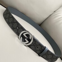 韩版男女士皮带双G平滑扣腰带字母时尚潮流百搭裤带厂家跨境