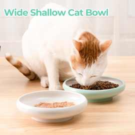 陶瓷猫碗猫咪食盆猫咪粮碗狗盆狗碗饮水碗亚马逊宠物碗用品