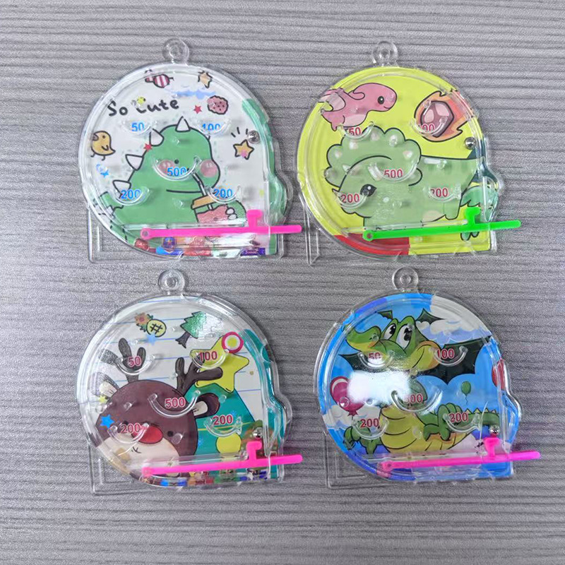 Nuevo pequeño cartón de dibujos animados para niños juguetes creativos máquina de puntuación creativa juegos de mano juguetes laberinto
