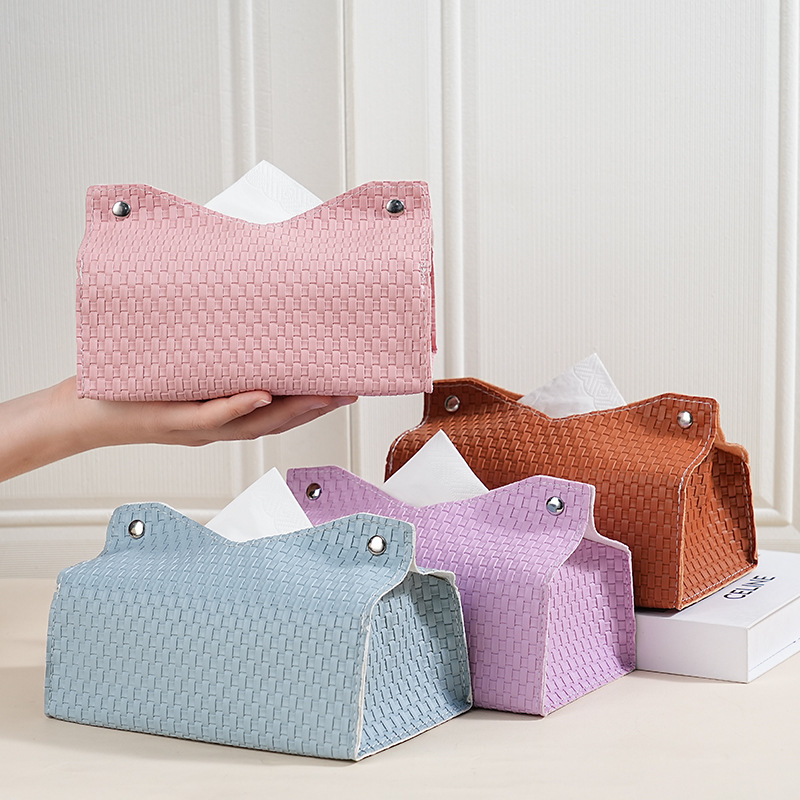 Transfronterizo suministro directo caja de toallas de cuero nórdico caja de toallas creativas caseras automóviles PU caja de dibujo de escritorio