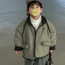 2025新款韩版小童潮流棉衣外套 冬季时尚帅气保暖外套厂家供应