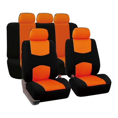 Mexico Export Car Seat | Universal seat cover - orange-2-piece-set-front-single-seat